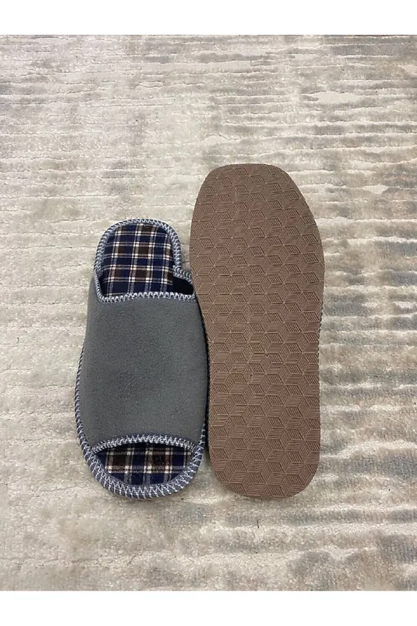 Тапки арт. 117 флис НАТАЛИ, сер клет син кор - фото 2