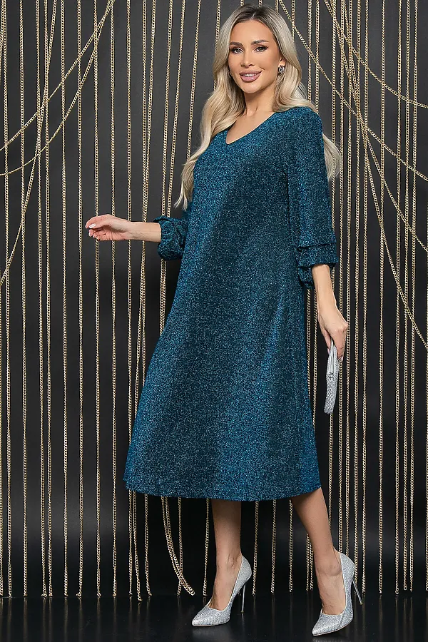 Платье LADY TAIGA, бирюзовое - фото 2