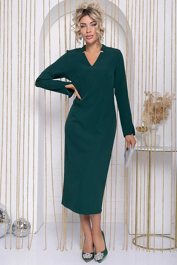 Платье Верба LADY TAIGA, изумруд - фото 2