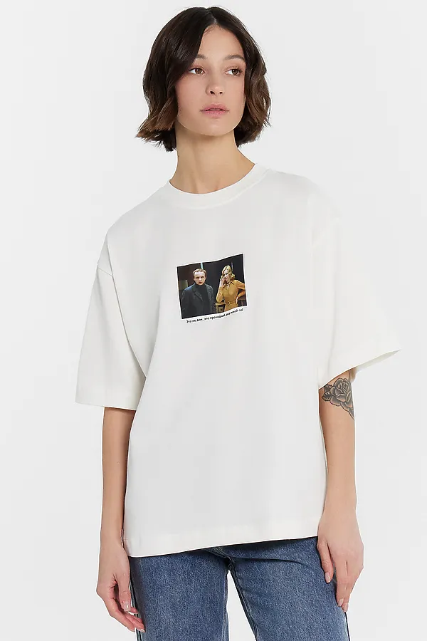 Футболка MARK FORMELLE, св.молочный +печать1 - фото 2