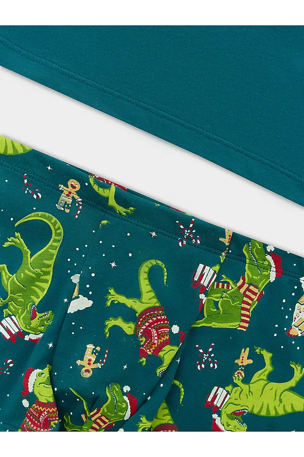 Комплект (Майка+Трусы) MARK FORMELLE, т.зеленый +тирексы на т.зеленом - фото 2