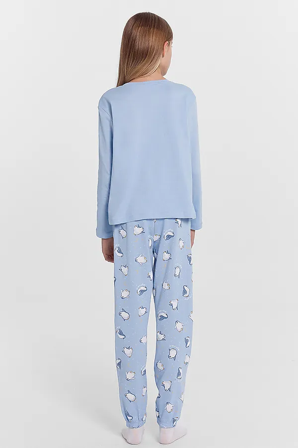 Пижама MARK FORMELLE, голубой +пингвины на голубом - фото 2