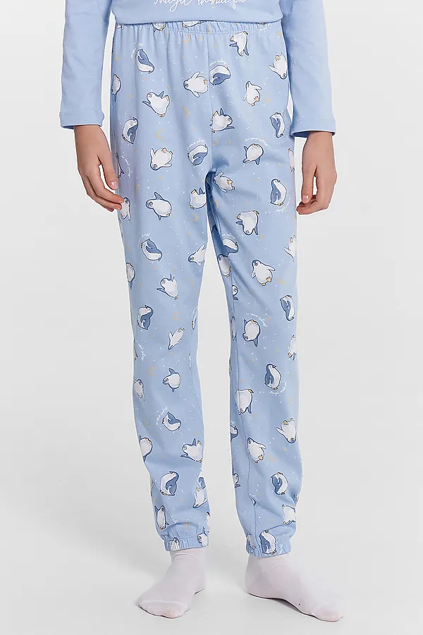 Пижама MARK FORMELLE, голубой +пингвины на голубом - фото 2