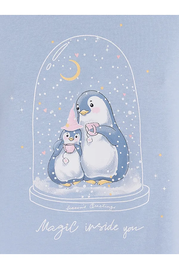 Пижама MARK FORMELLE, голубой +пингвины на голубом - фото 2