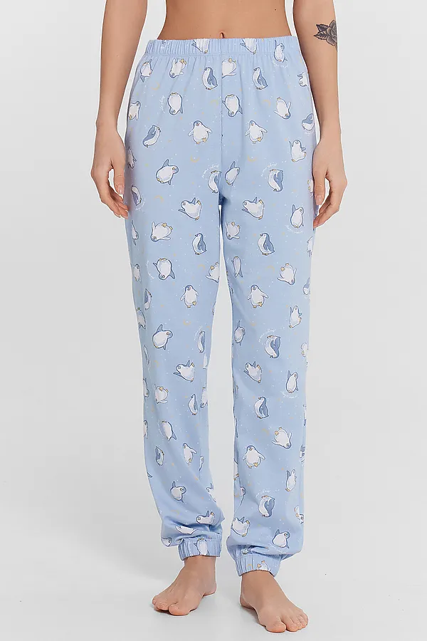 Пижама MARK FORMELLE, голубой +пингвины на голубом - фото 2