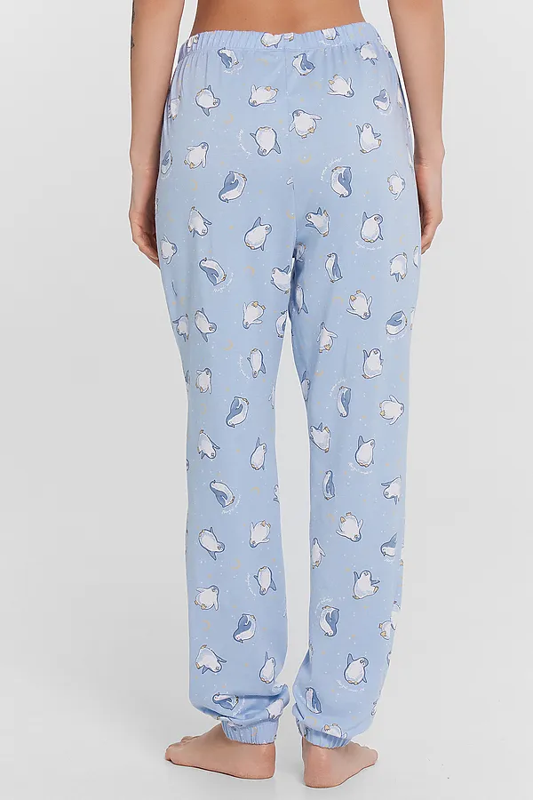 Пижама MARK FORMELLE, голубой +пингвины на голубом - фото 2