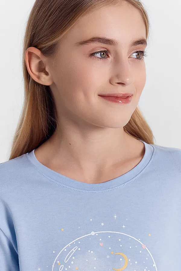 Комплект (Джемпер+Брюки) MARK FORMELLE, голубой +пингвины на голубом - фото 2