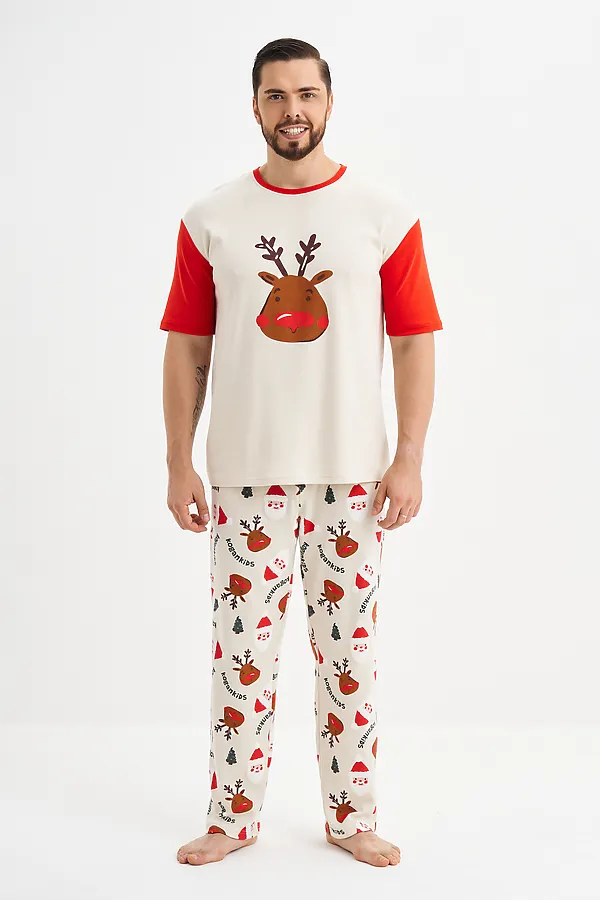 Пижама KOGANKIDS, бежевый, красный, комбинированный - фото 2