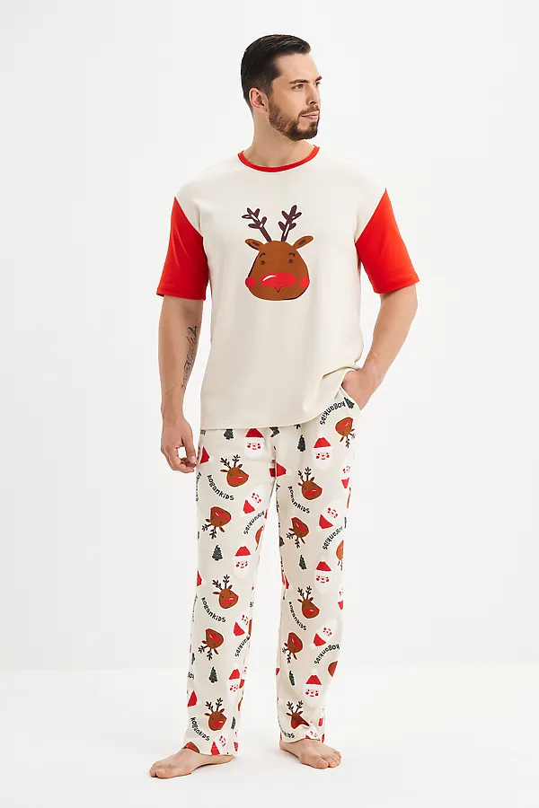 Пижама KOGANKIDS, бежевый, красный, комбинированный - фото 2