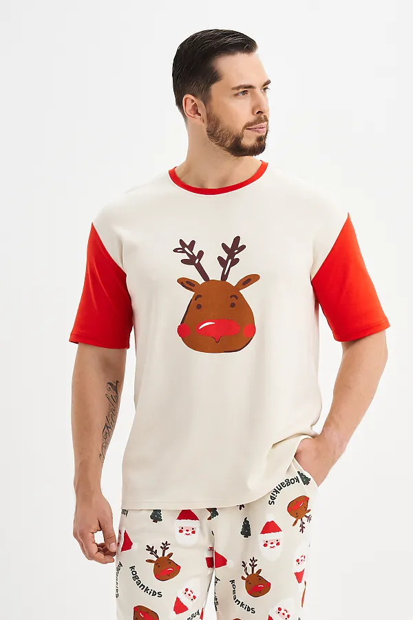 Пижама KOGANKIDS, бежевый, красный, комбинированный - фото 2