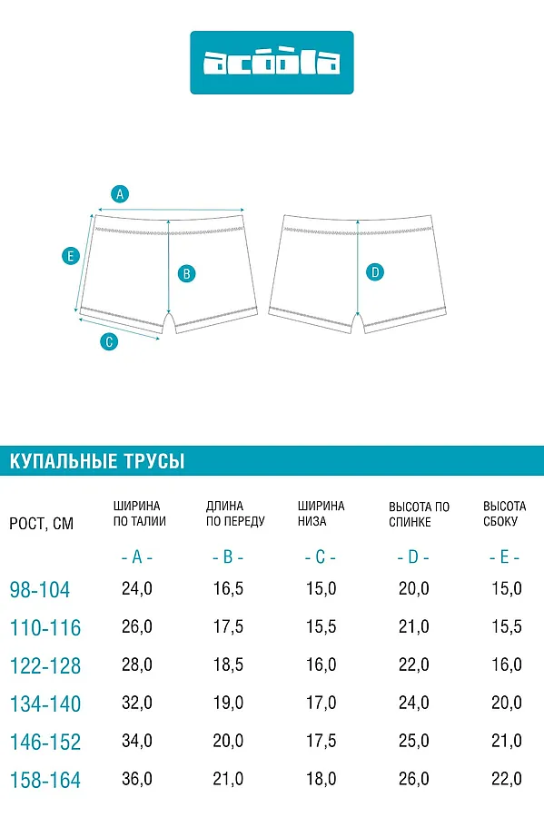 Купальные трусы ACOOLA, набивка - фото 2