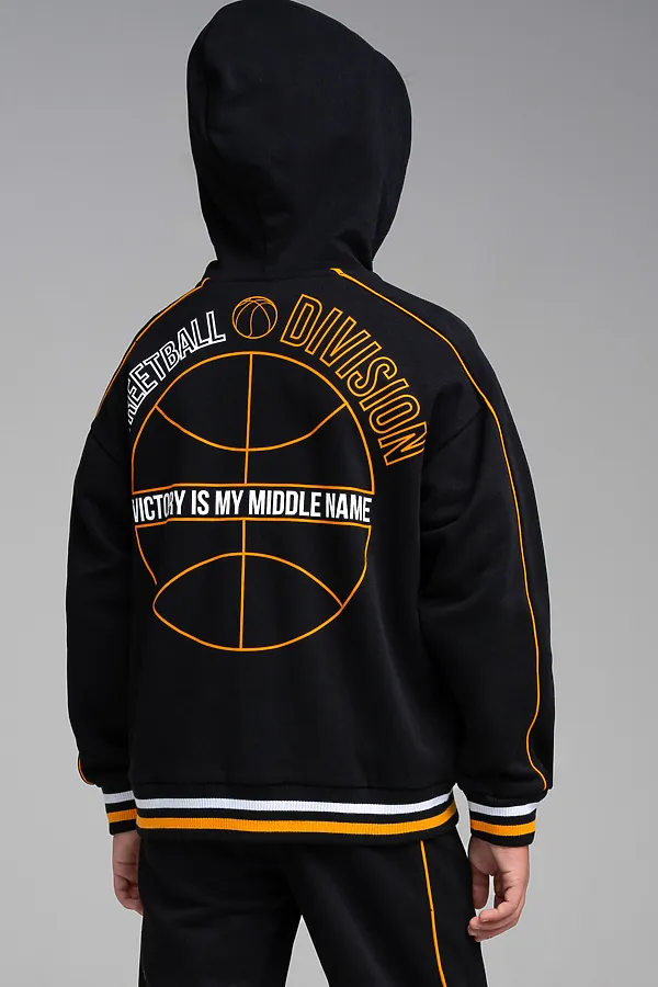 Толстовка PLAYTODAY, черный,оранжевый - фото 2