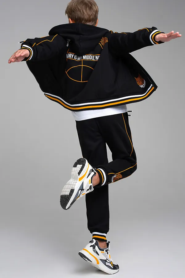 Толстовка PLAYTODAY, черный,оранжевый - фото 2