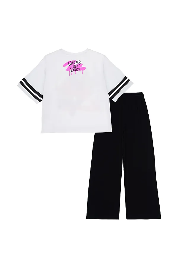 Комплект (Футболка+Брюки) PLAYTODAY, белый,черный - фото 2