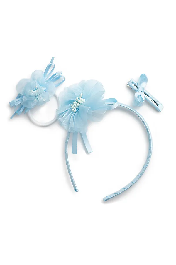 Комплект аксессуаров для волос PLAYTODAY, голубой - фото 2