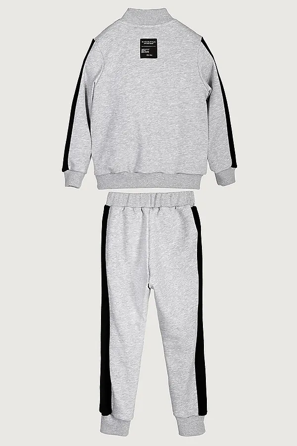 Костюм (Толстовка+Брюки) NIKASTYLE, серый меланж - фото 2