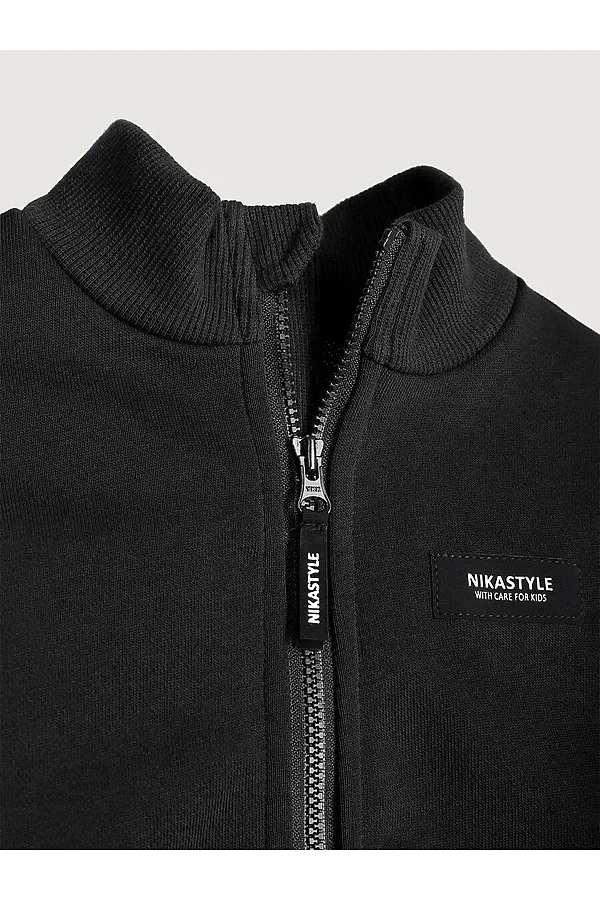 Костюм (Толстовка+Брюки) NIKASTYLE, черный/темно-серый меланж - фото 2