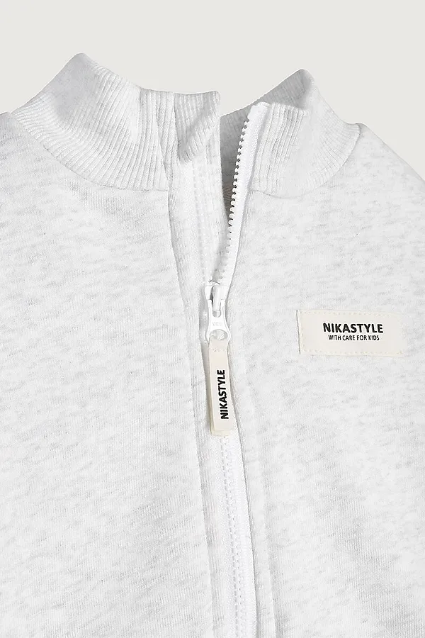 Костюм (Толстовка+Брюки) NIKASTYLE, светло-серый меланж - фото 2