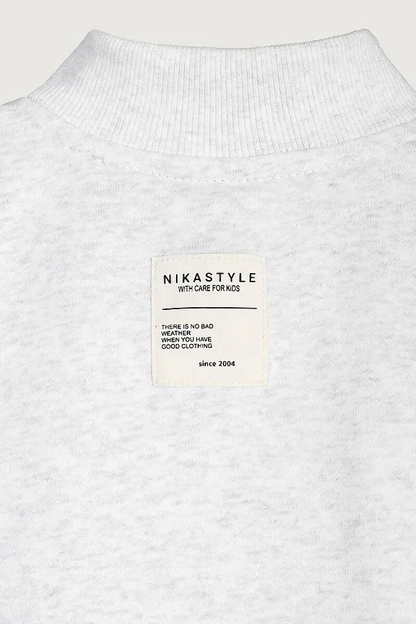 Костюм (Толстовка+Брюки) NIKASTYLE, светло-серый меланж - фото 2