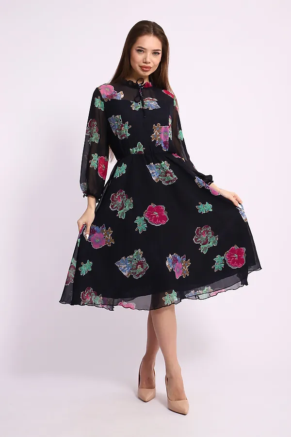 Платье 31899 НАТАЛИ, черный - фото 2