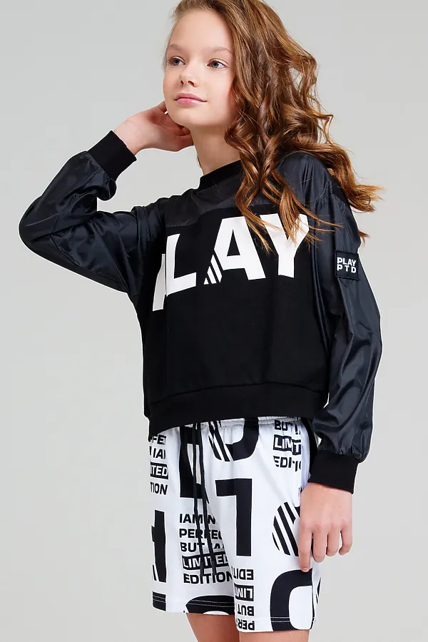 Свитшот PLAYTODAY, черный - фото 2