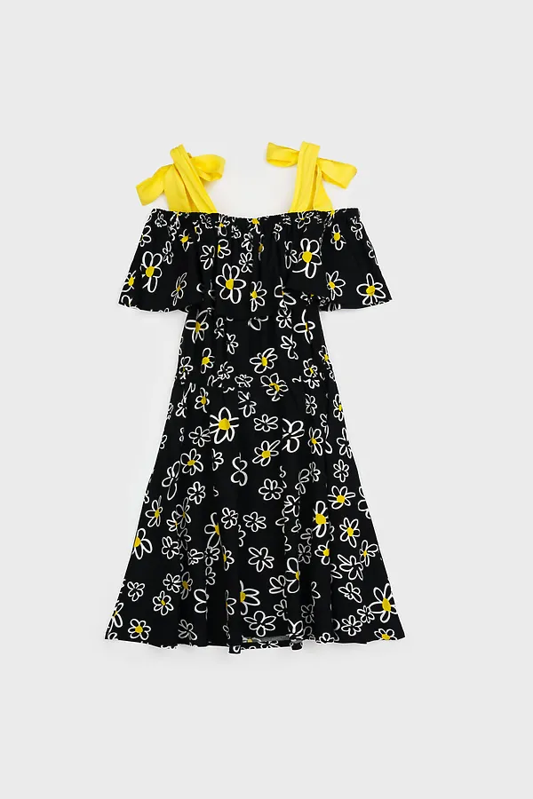 Сарафан PLAYTODAY, черный,белый,жёлтый - фото 2