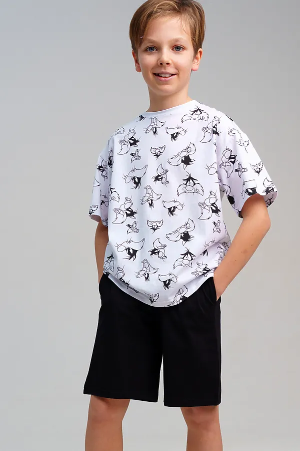 Пижама PLAYTODAY, белый,черный - фото 2