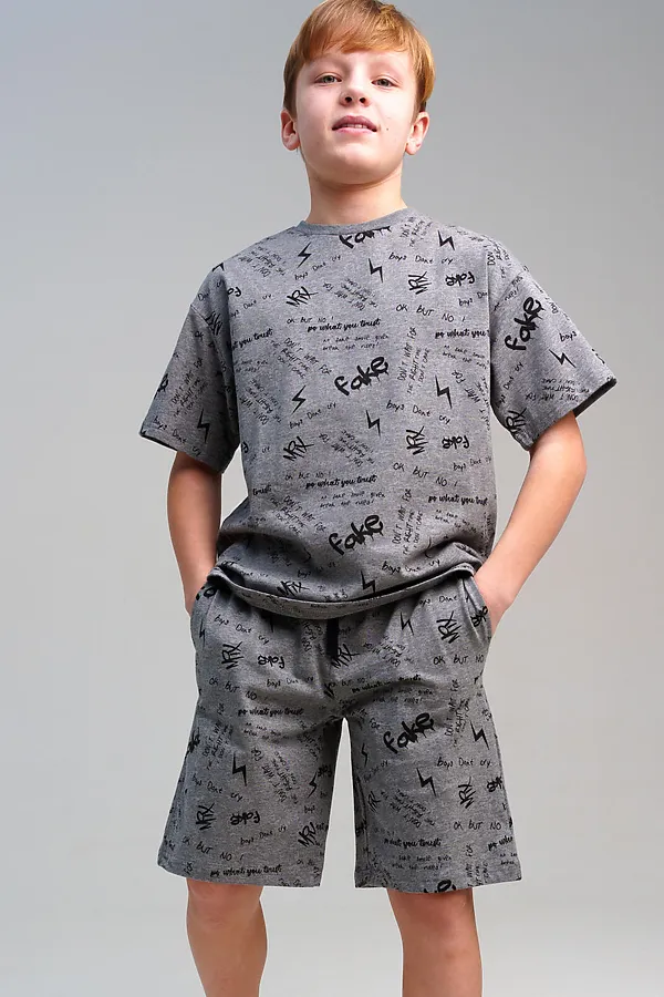 Пижама PLAYTODAY, серый,черный - фото 2