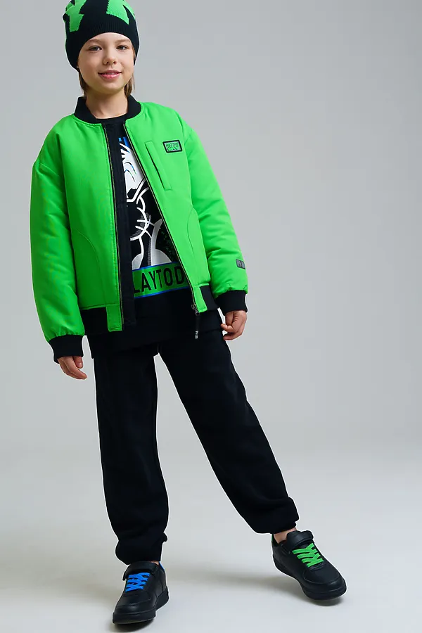 Куртка PLAYTODAY, светло-зеленый,черный - фото 2