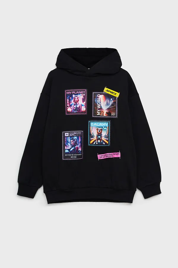 Толстовка PLAYTODAY, черный - фото 2