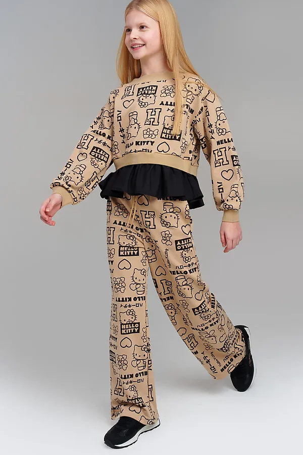 Брюки PLAYTODAY, бежевый,черный - фото 2