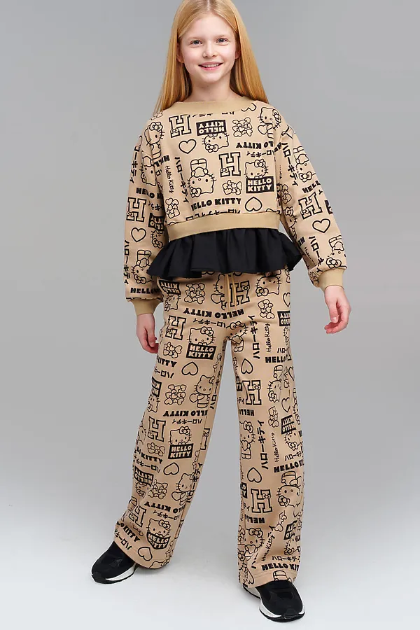 Брюки PLAYTODAY, бежевый,черный - фото 2