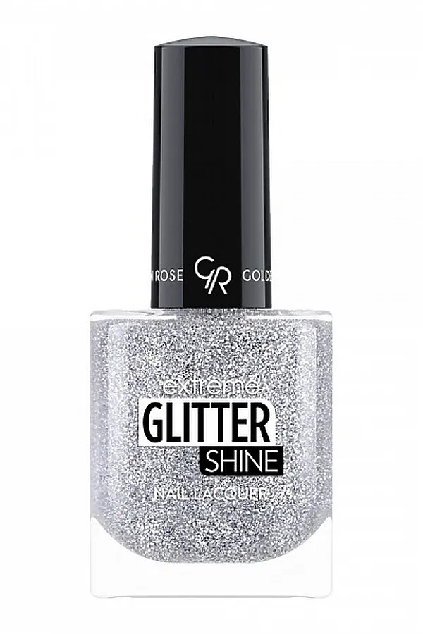 Лак-гель для ногтей GR Extreme Gel Shine Nail Lacquer Glitter - 204 Glitter КОСМЕТИКА ИЗ ТУРЦИИ, серебристый (204) - фото 2