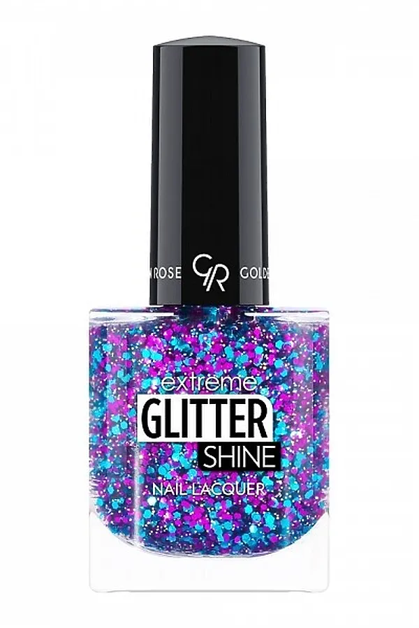 Лак-гель для ногтей GR Extreme Gel Shine Nail Lacquer Glitter - 211 Glitter КОСМЕТИКА ИЗ ТУРЦИИ, сине-фиолетовый (211) - фото 2