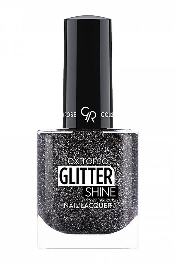 Лак-гель для ногтей GR Extreme Gel Shine Nail Lacquer Glitter - 212 Glitter КОСМЕТИКА ИЗ ТУРЦИИ, чёрный (212) - фото 2