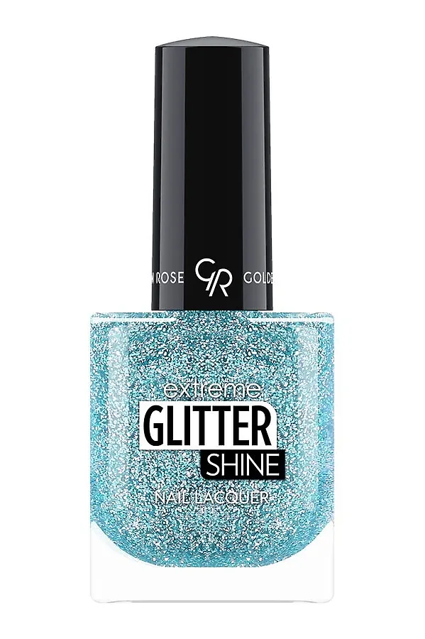 Лак-гель для ногтей GR Extreme Gel Shine Nail Lacquer Glitter - 214 Glitter КОСМЕТИКА ИЗ ТУРЦИИ, голубой (214) - фото 2