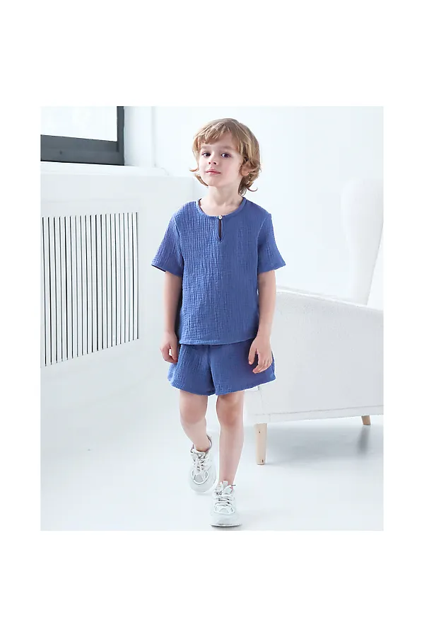 Комплект муслин YOULALA, синий - фото 2