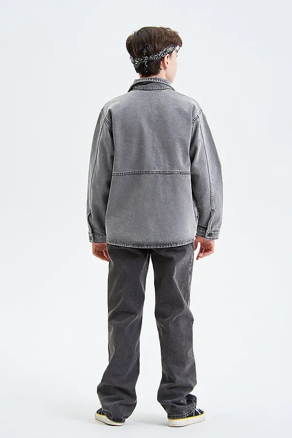 Куртка джинсовая SMENA, светло-серый - фото 2