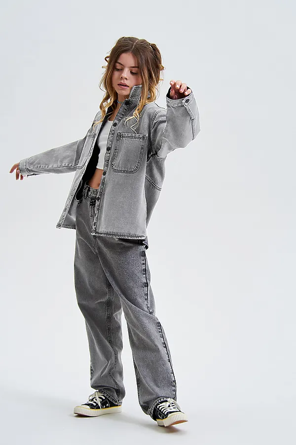 Куртка джинсовая SMENA, светло-серый - фото 2