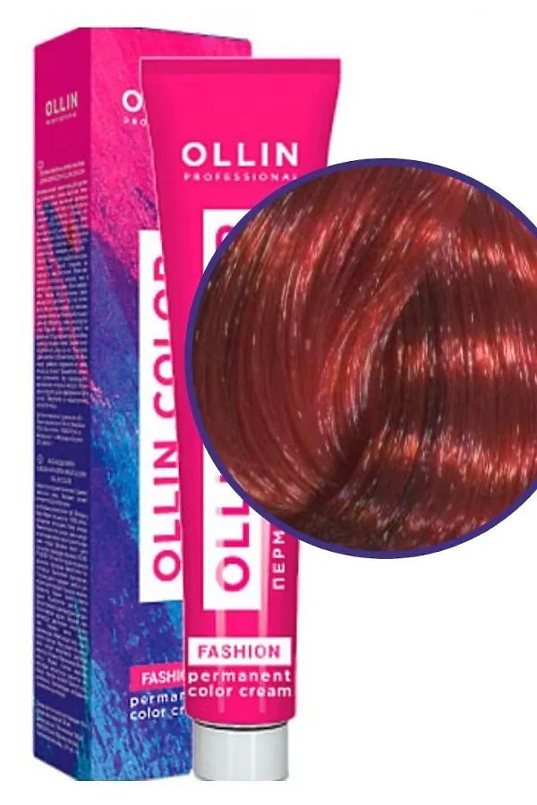 Ollin Перманентная крем-краска для волос / Fashion Color, красный, 60 мл KRISTALLER, красный - фото 2