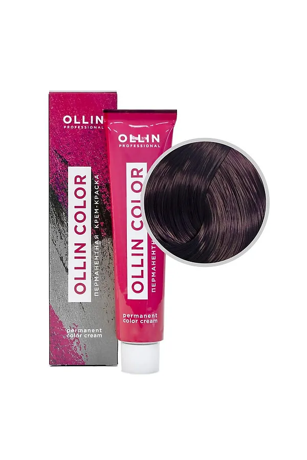 Ollin Перманентная крем-краска для волос / Color 5/22, 60 мл KRISTALLER, светлый шатен фиолетовый - фото 2