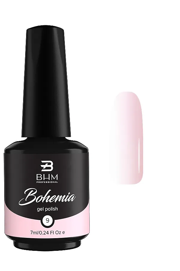 BHM Professional Гель-лак для ногтей / Primrose Pink 009, 7 мл KRISTALLER, primrose pink 009 - фото 2