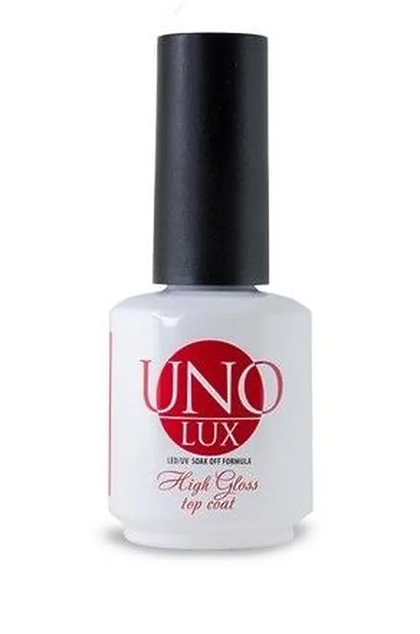 Uno Верхнее покрытие Lux High Gloss Top Coat, 15 мл KRISTALLER, бесцветный - фото 2
