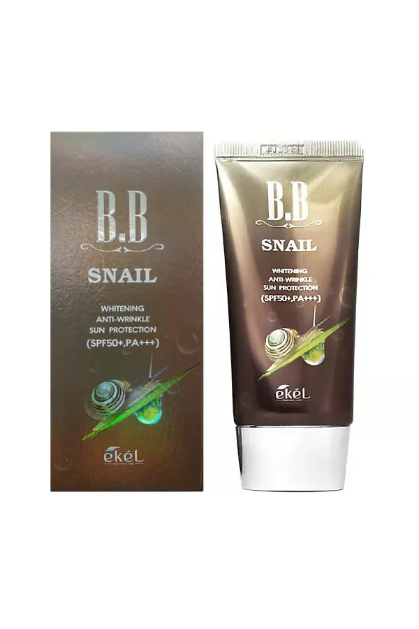 Ekel BB крем с улиточным муцином SPF50+ PA+++, 50 мл KRISTALLER, муцин улитки - фото 2