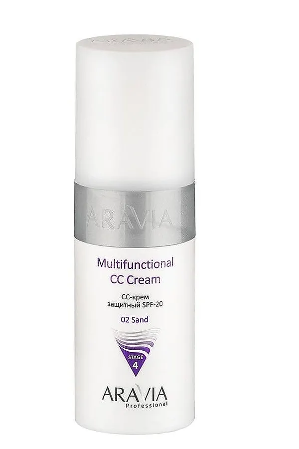 Aravia CC-крем для лица защитный / SPF-20 Multifunctional CC Cream, тон 02, 150 мл KRISTALLER, тон 02 - фото 2