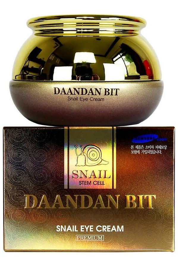 Jigott Питательный крем для век с муцином улитки / Daandan Bit Snail Eye Cream, 50 мл KRISTALLER, золотой - фото 2
