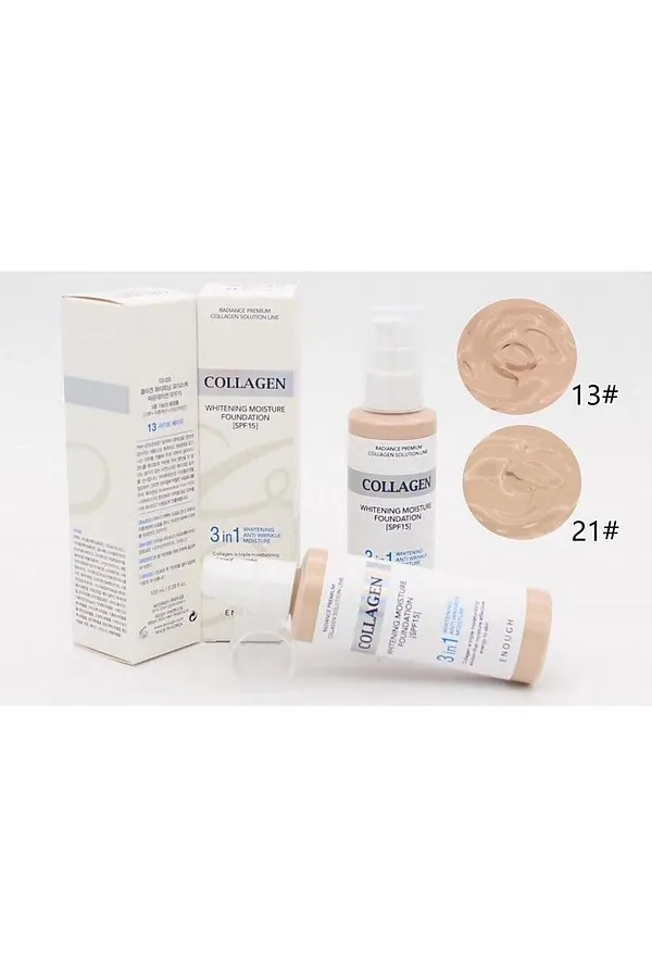 Enough Увлажняющий тональный крем 3 в 1 №13 / Collagen Whitening Moisture Foundation, 100 мл KRISTALLER, №13 бежевый - фото 2