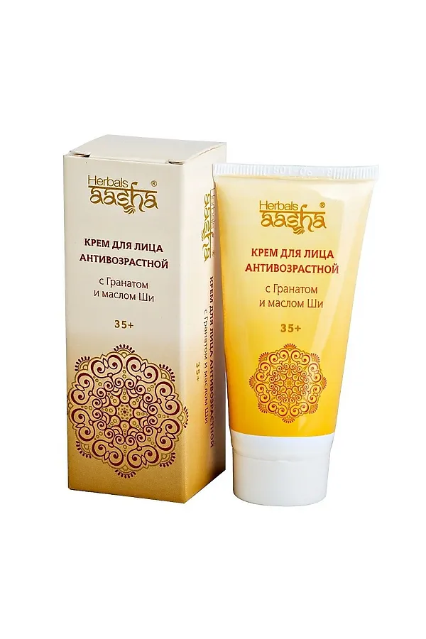 Aasha Herbals Крем для лица антивозрастной с гранатом и маслом ши 35+ KRISTALLER, гранат и масло ши - фото 2
