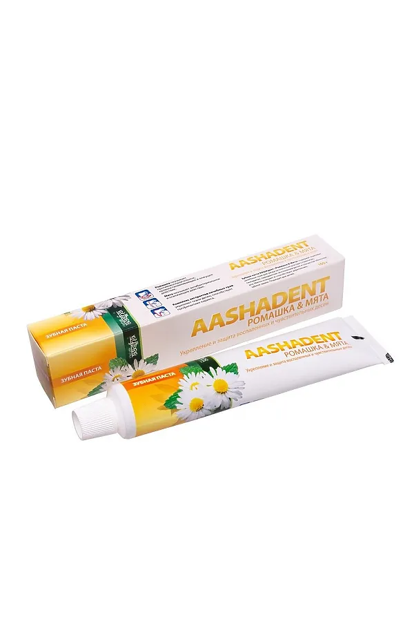 Aasha Herbals Зубная паста ромашка и мята, 100 г KRISTALLER, ромашка и мята - фото 2