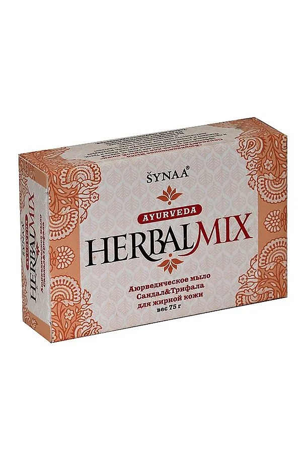 Synaa Аюрведическое мыло сандал и трифала Herbalmix, 75 г KRISTALLER, сандал и трифала - фото 2